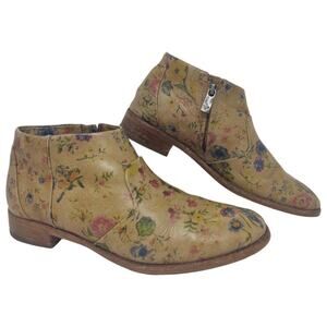 Patricia Nash Boots Women's 7 Carla Ankle Booties Floral Leather Flowers